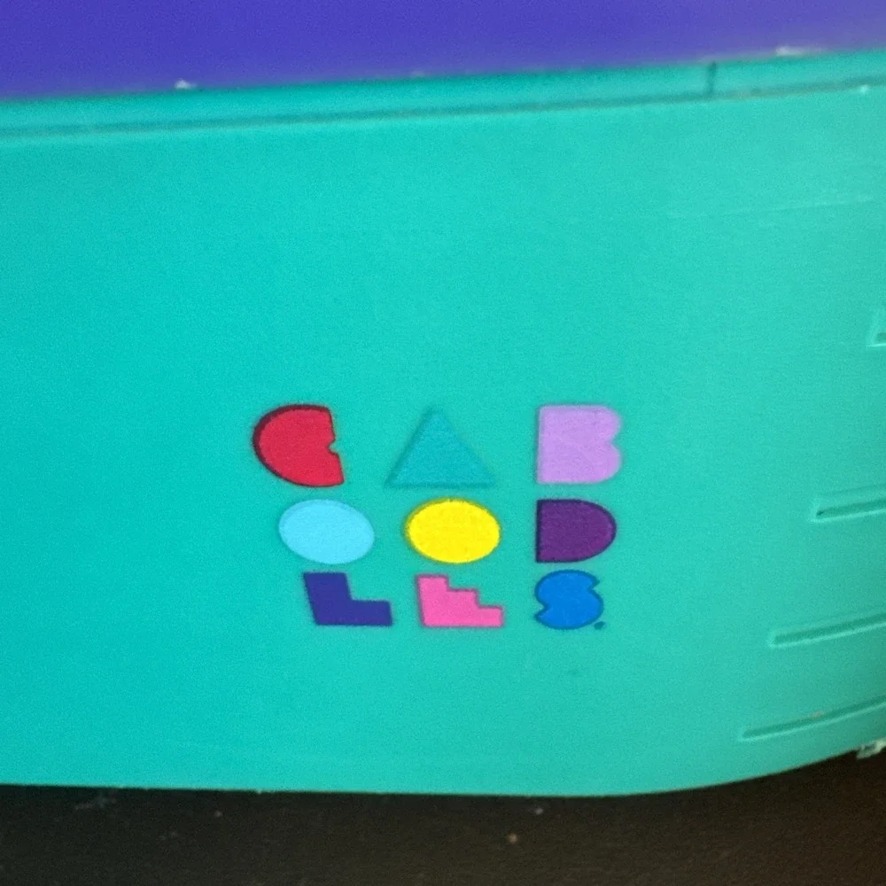 Vtg Caboodles 3 Tier Makeup Case Purple Pink Teal USA 80s 90s Organizer 2640